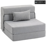 Podna sofa, tapecirana sofa, pretvara se u madrac, pjena, jastuci, svi