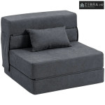 Podna sofa, tapecirana sofa, pretvara se u madrac, pjena, jastuci, tam