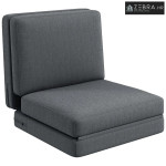 Sklopiva podna stolica s jastukom, sofa na razvlačenje, 75x268x18 cm,
