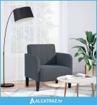Sofa s naslonima za ruke tamno siva 54 cm baršunasta - NOVO