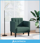 Sofa s naslonima za ruke tamnozelena 53 cm tkanina - NOVO