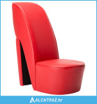 Stolica u obliku visoke pete od umjetne kože crvena - NOVO