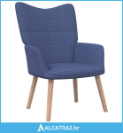Stolica za opuštanje od tkanine plava - NOVO