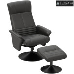 Tapecirana fotelja, ukrasna fotelja s podnožjem, okretna, ergonomska,