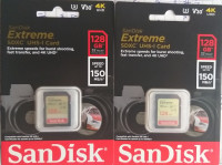 2 x Sandisk Extreme SDXC UHS-I 128GB 150 MB/s