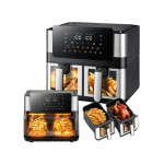 Air Fryer RC-K-2367 friteza na vrući zrak 8 L – 2 × 4 L, 2000 W, 12 pr