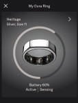OURA RING 3, HERITAGE SILVER, SIZE 11