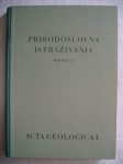 Prirodoslovna istraživanja; knjiga 27 - Acta geologica 1 -A. Ugrenović