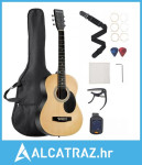 39 in / 990,6 mm Dreadnought akustična gitara Natural početnički kompl