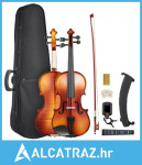 Violina 4/4 355 mm set violina od punog drveta za početnike, sjajni sm
