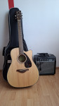 YAMAHA elektroakustična gitara + FENDER pojačalo
