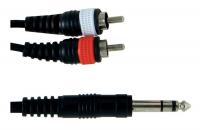 Alpha Audio kabel 6,3mm stereo jack - cinch 3 m