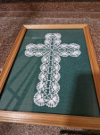 Čipka -  križ -  ručni rad
