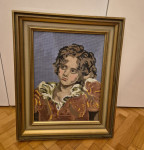 Goblen u drvenoj rami Sin umjetnika" Lawrence"54×42cm