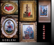 Gobleni - razni motivi u baroknim zlatnim okvirima