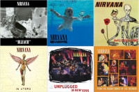 Nirvana - 6 Zastava - Svih 6 Albuma - Total veličina 2.5 x 4 metra