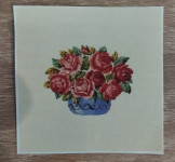 Schema za Wiehlerov (Vilerov) goblen "Vase mit roten Roschen" (Ruže)