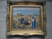 stari goblen - žeteoci na polju