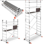 Sklopiva aluminijska mobilna skela, visina 3,93M