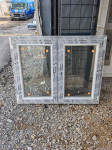 !!POVOLJNO!! L45S - PVC PROZOR DVOKRILNI SA STUPOM 124X99 - SALAMANDER