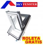 NOVO Krovni Prozori PVC SkyFenster 78x140 cm + Opšavom + SJENILO FREE