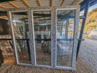 L232K - PVC BALKONSKA VRATA TROKRILNA 234X216 - SALAMANDER