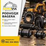 Podvozje bagera – rolke, lančanici, zatezači i vodeći kotači