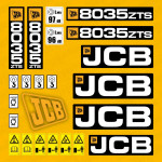 Zamjenske naljepnice za građevinski stroj JCB 8035 ZTS