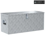 Aluminijska kutija 90,5 x 35 x 40 cm srebrna - Srebrno 90.5 x 35 x 40