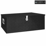 Kutija za pohranu crna 100 x 55 x 37 cm aluminijska - Crna 100 x 55 x