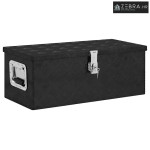 Kutija za pohranu crna 70 x 31 x 27 cm aluminijska - Crna 70 x 31 x 27