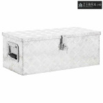 Kutija za pohranu srebrna 70 x 31 x 27 cm aluminijska - Srebrno 70 x 3