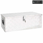 Kutija za pohranu srebrna 80 x 39 x 30 cm aluminijska - Srebrno 80 x 3