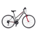 BICIKL AUTHOR INTEGRA CROSS 28 - 19" SILVER MATT/RED