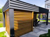 Nadstrešnica aluminij/drvo ; Sjenica