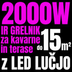 BOOST IR21 2000W vanjski grijač za kafiće i terase