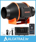 Kanalni ventilator, 349 m³/h, 101,6 mm EC motor, ispušni ventilator s