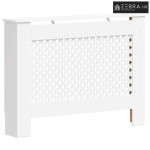 Maska za radijator - Pokrov za radijator bijeli 112 x 19 x 81,5 cm MDF