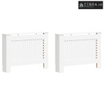 Pokrovi za radijator 2 kom bijeli 112 x 19 x 81,5 cm MDF - Bijela 112