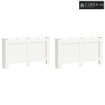 Pokrovi za radijator 2 kom bijeli 152 x 19 x 81,5 cm MDF - Bijela 152