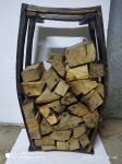 polica/ stalak za drva od starih bačvi, idealno za uz kamin/ peć/ rošt