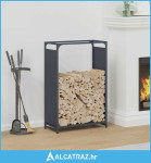 Stalak za drva antracit 60x28x90 cm Hladno valjani čelik - NOVO