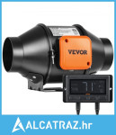 Ugrađeni kanalski ventilator, 102 mm 129,7 CFM Tihi EC-motor, ispušni
