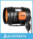 Ugrađeni kanalski ventilator, 203,2 mm 506,2 CFM s regulatorom promjen