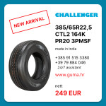 Gume 385/65R22.5 Challenger CTL2 164K
