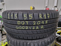 Gume ljetne Goodyear 215/55/17 2 kom. (2018.g. , 6mm prof.)
