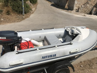 Gumenjak s motorom, brzina 35 mph, pomočni čamac s jahte