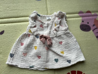 Bijela muslin haljina sa srcima 56