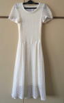 "agnès b." fabriqué en france bijela pletena haljina s moher vunom XS