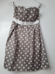 Bež haljina na točkice novo 36